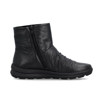 Rieker Black Leather Women's Ankle Boots | Z0066-00