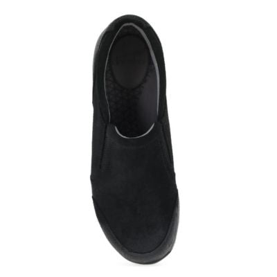 Dansko Pippy Waterproof Burnished Suede Black Women's Walking Shoes