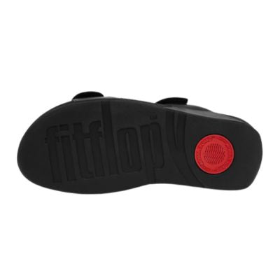 Fitflop Lulu Adjustable All Black Back-Strap Women's Sandals