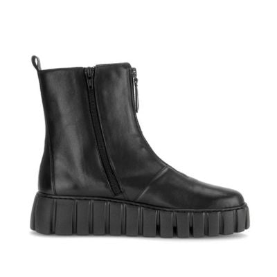 Gabor Black Leather Ankle Boots | 8016.04.001