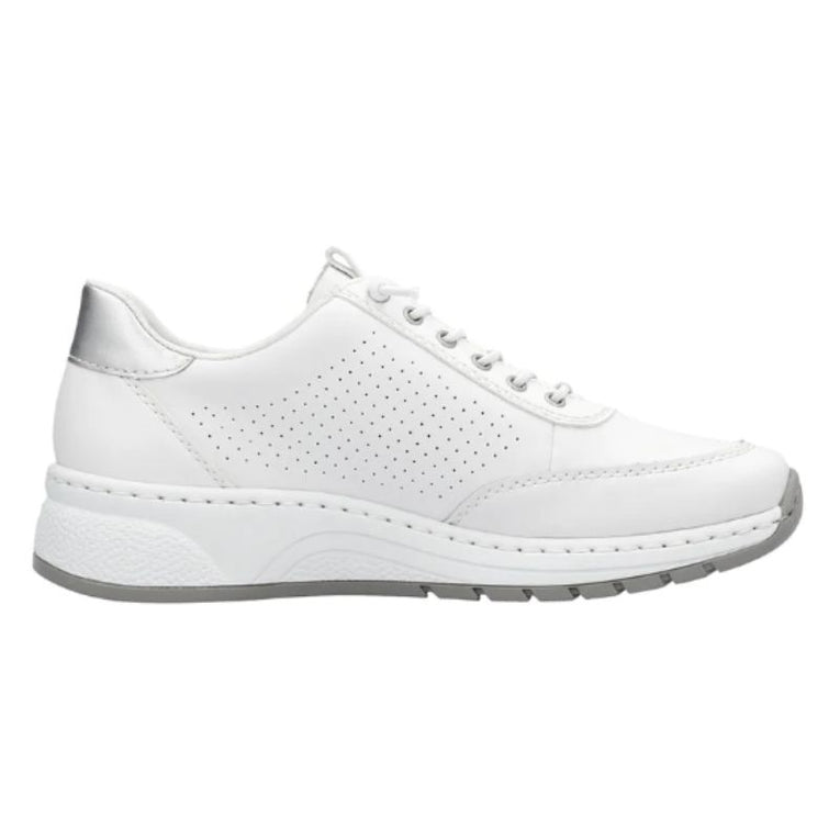 Rieker N6500-80 White Women's Walking Shoes