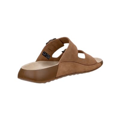 Ecco Cozmo W Casual Buckle Camel Suede Women's Slides