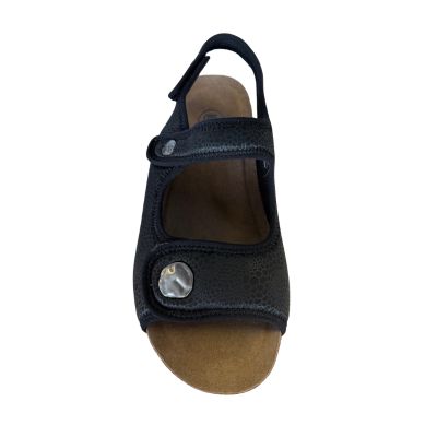 Drew Melanie Black Women's Sandals Wide Width