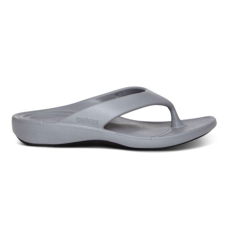 Aetrex Maui Grey Women's Flips