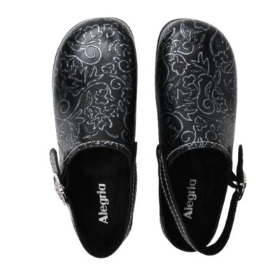 Alegria Olie 8163 Embroider Me Pewter Women's Clogs