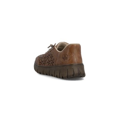 Rieker N1358-22 Brown Slip-On Women's Walking Shoes