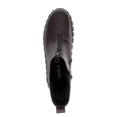 Gabor Burgundy Leather Ankle Boots | 8016.04.005