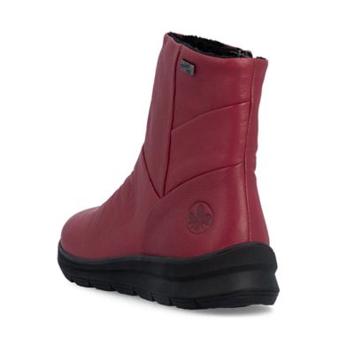 Rieker Red Leather Women's Ankle Boots | Z0066-33