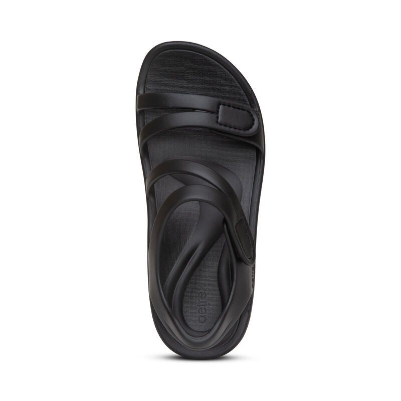 Aetrex Jillian Sport Black Women's Sandals