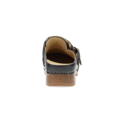 Dansko Millie Waxy Milled Black Women's Clogs