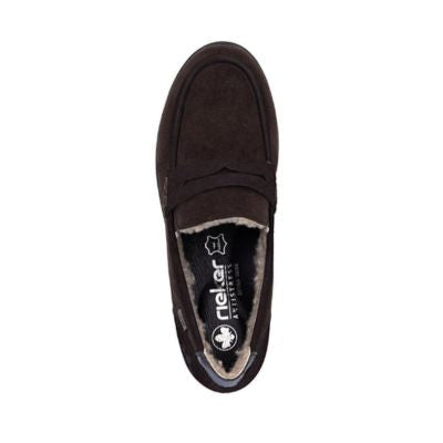 Rieker Brown Suede Women's Moccasins | 43051-25