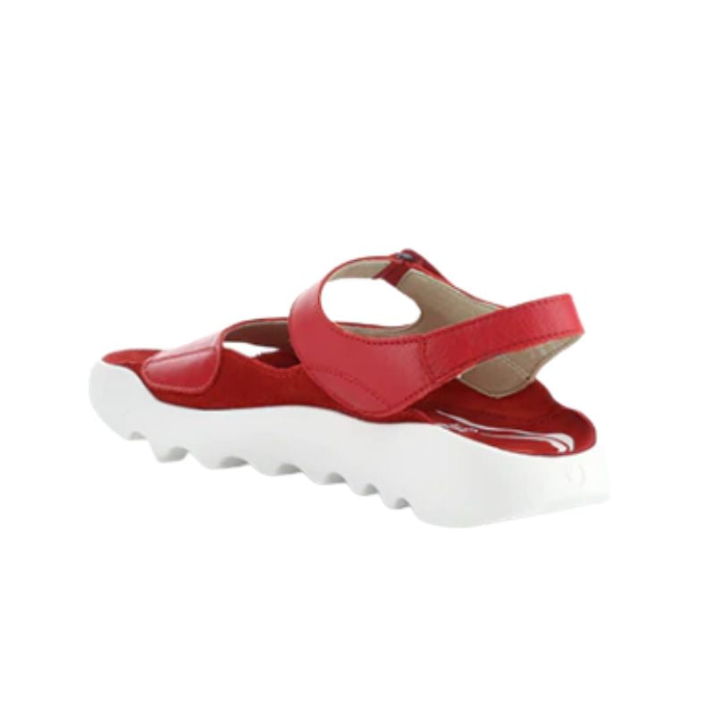 Softinos WEAL Smooth Cherry Red Women's Sandals