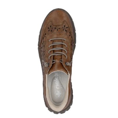 Rieker N1358-22 Brown Slip-On Women's Walking Shoes