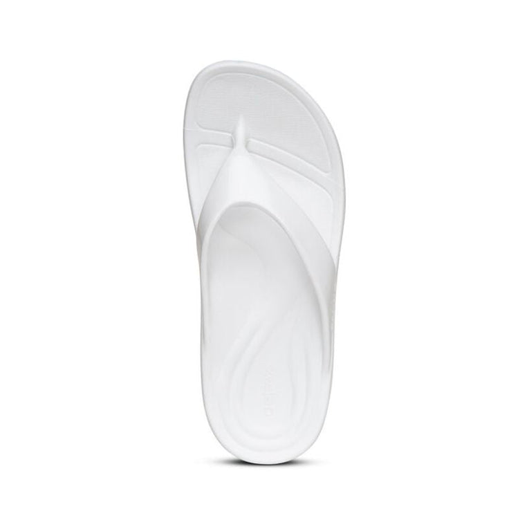 Aetrex Maui White Women's Flips