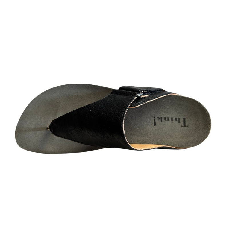 Think Julia Black Capra Rustico Women's Slides