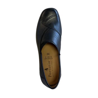 Portania Ronda 01 Black Leather Women's Shoes