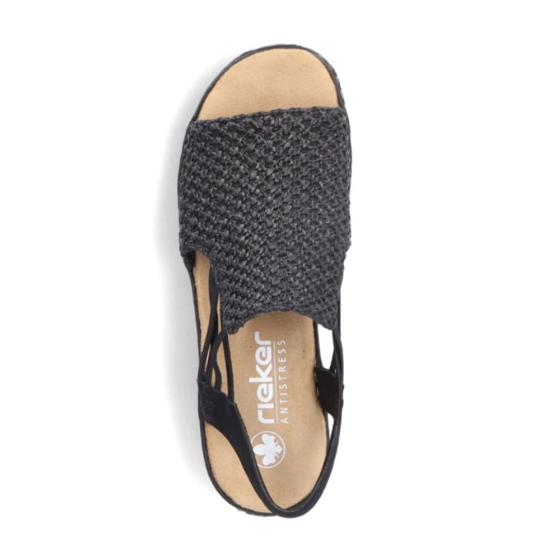 Rieker 62941-00 Black Women's Sandals