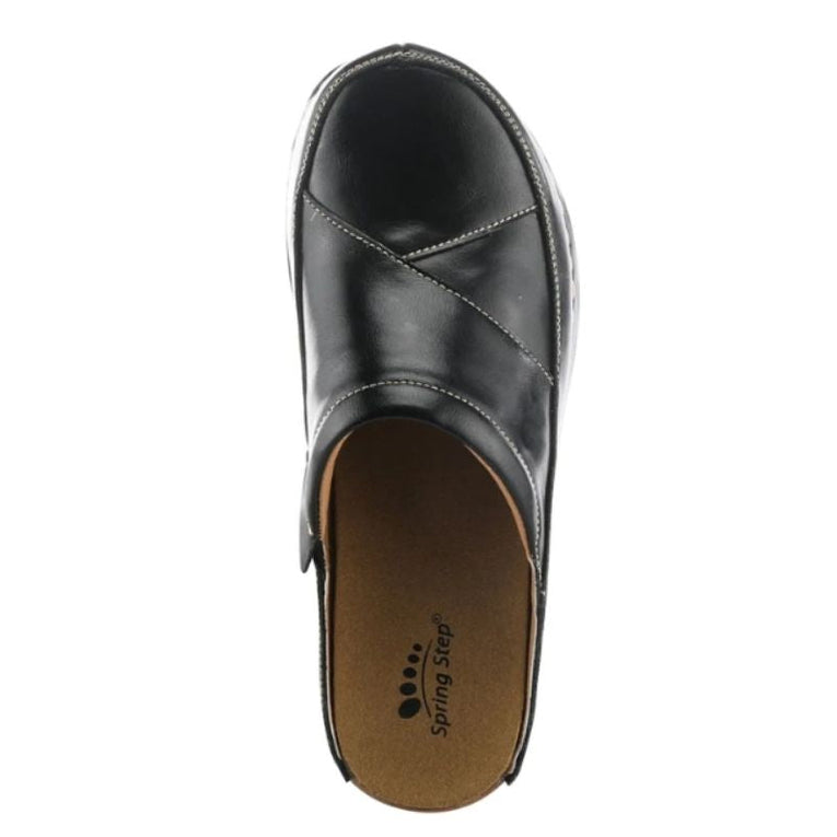 Spring Step Telly-B Black Women's Clogs