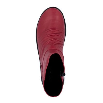 Rieker Red Leather Women's Ankle Boots | Z0066-33
