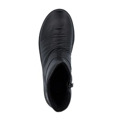Rieker Black Leather Women's Ankle Boots | Z0066-00