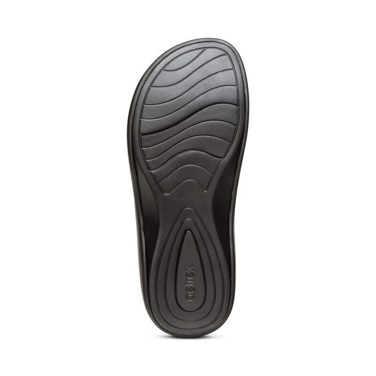 Aetrex Maui Starfish Black Women's Flips