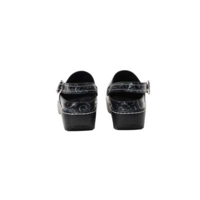 Alegria Olie 8163 Embroider Me Pewter Women's Clogs
