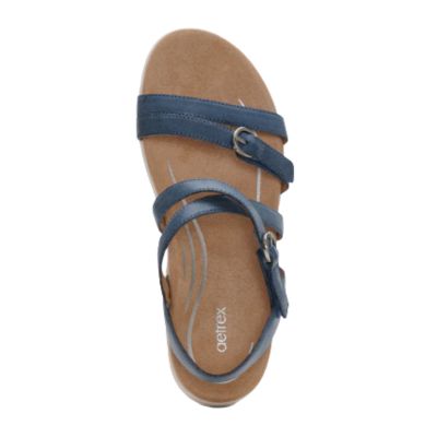 Aetrex Hadley Hazy Blue Women's Sandals