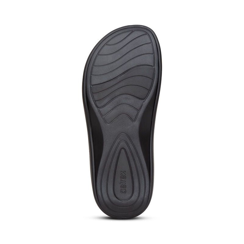 Aetrex Jillian Sport Black Women's Sandals