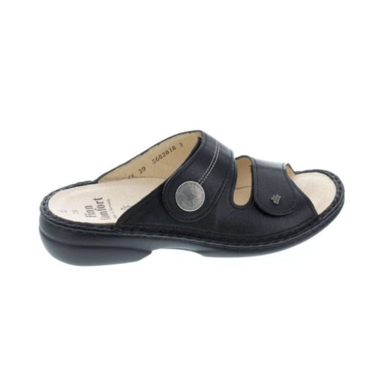 Finn Comfort Sansibar Black Women's Slides
