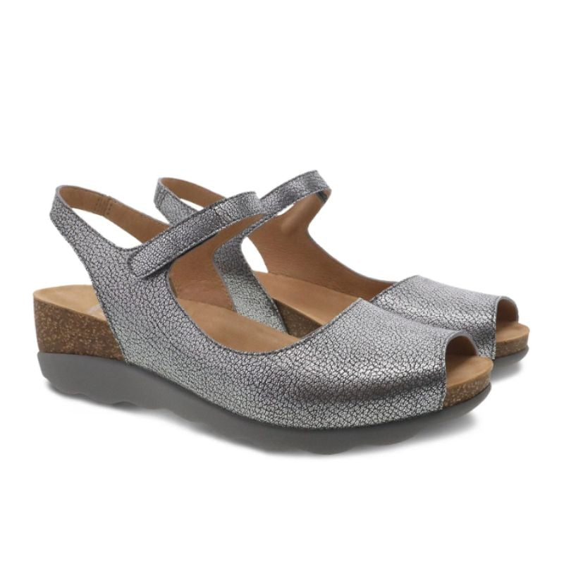 Dansko Marcy Metallic Pewter Women's Sandals