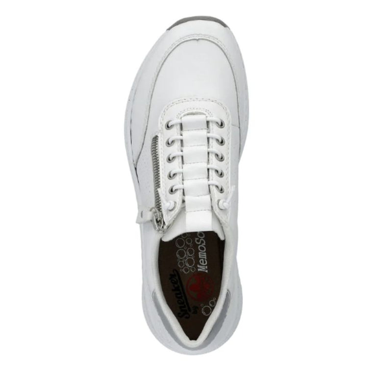 Rieker N6500-80 White Women's Walking Shoes