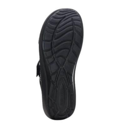 Aetrex Kaia Black Gloss Women's Flipflops