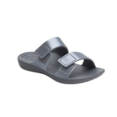 Aetrex Kaia Pewter Women's Flipflops