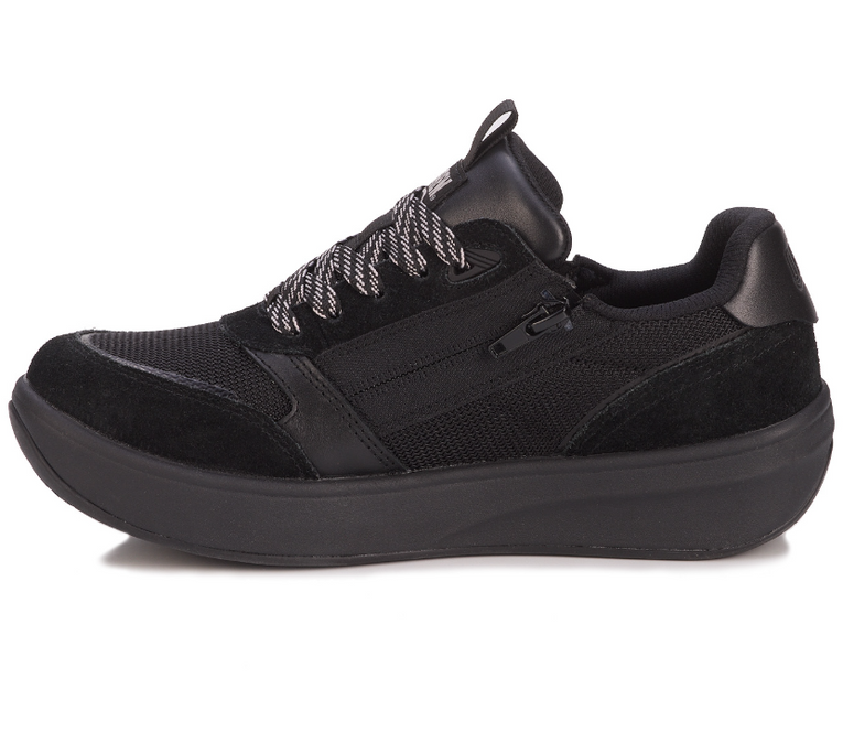 Drew Happy Solid Black Combo Women's Walking Shoes