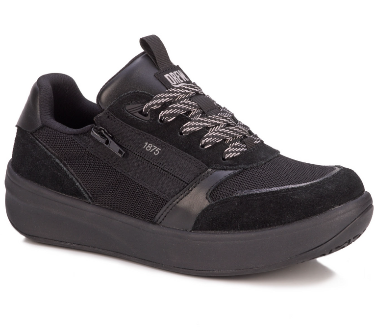 Drew Happy Solid Black Combo Women's Walking Shoes