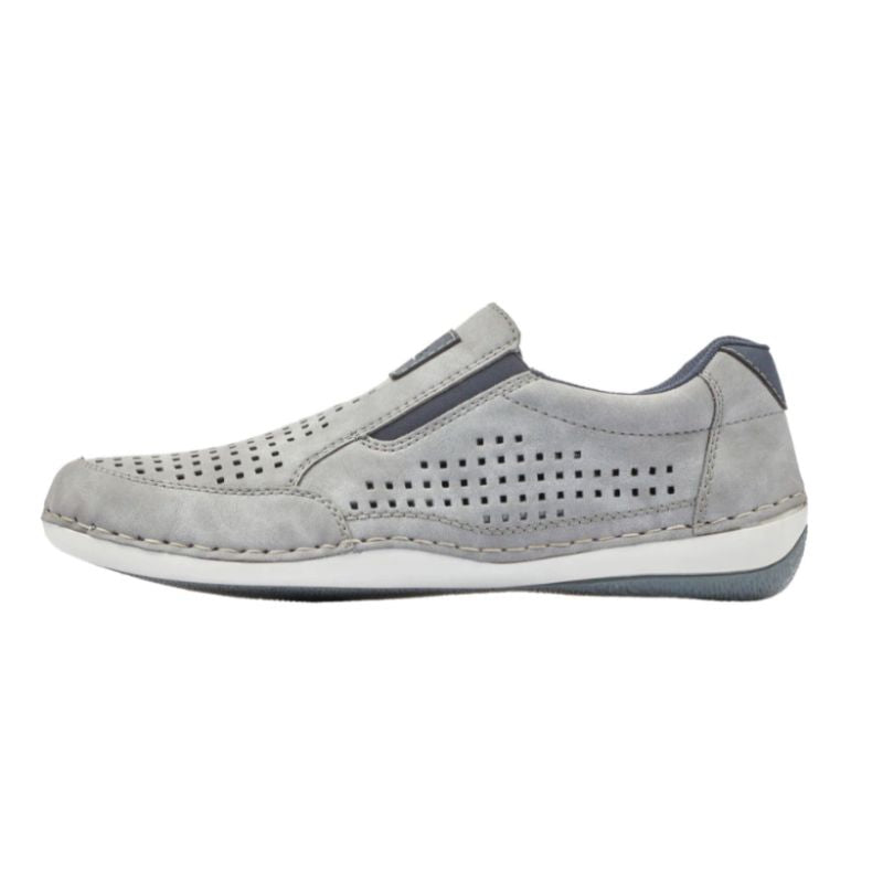 Rieker B9266-45 Grey Men's Slip-On Shoes
