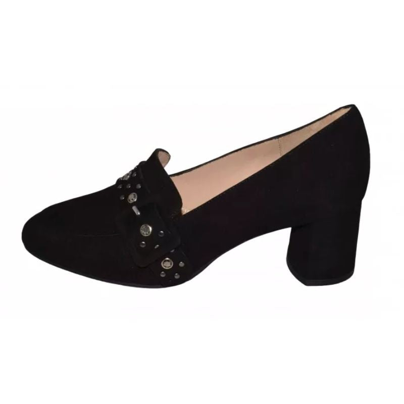 Perlato 10798 Velour Black Women's Dress Shoes