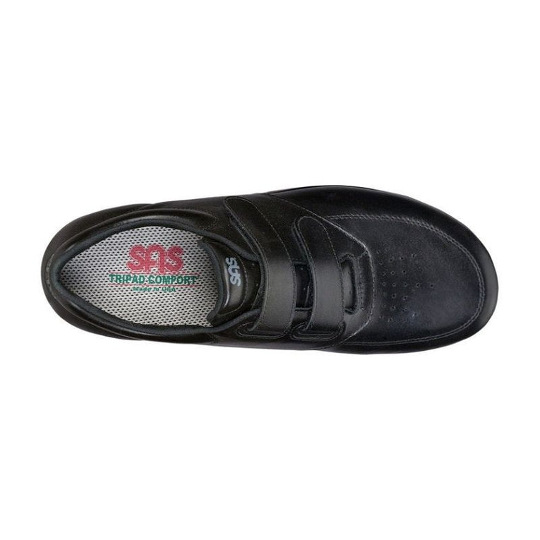 SAS VTO Black Leather Shoes Wide 1620-013