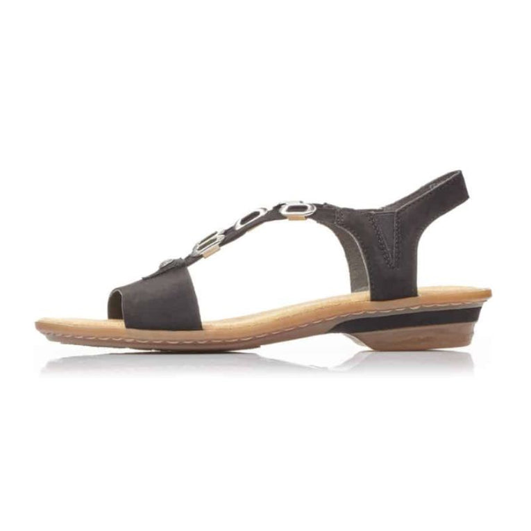Rieker 63453-00 Black Women's Dress Sandals