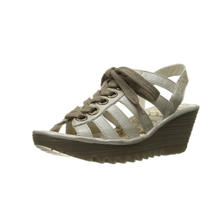 Fly London Yito Silver Women's Wedge Sandals