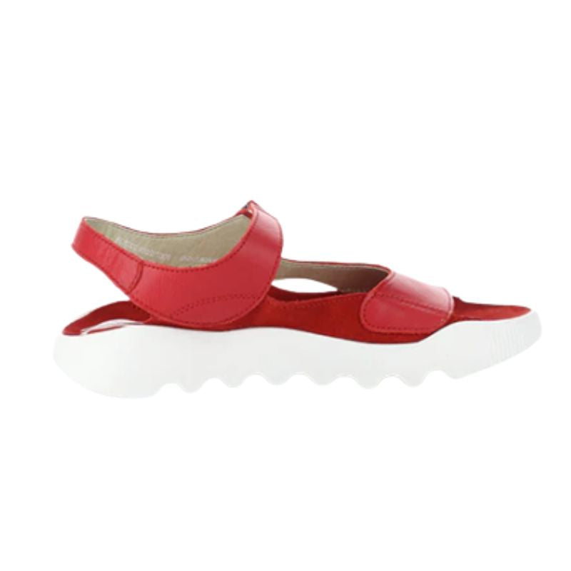 Softinos WEAL Smooth Cherry Red Women's Sandals