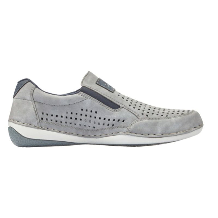 Rieker B9266-45 Grey Men's Slip-On Shoes