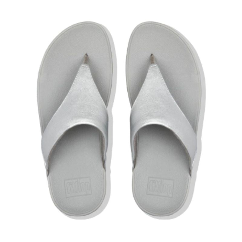 Fitflop Lulu Silver Toe-Post Women's Sandals