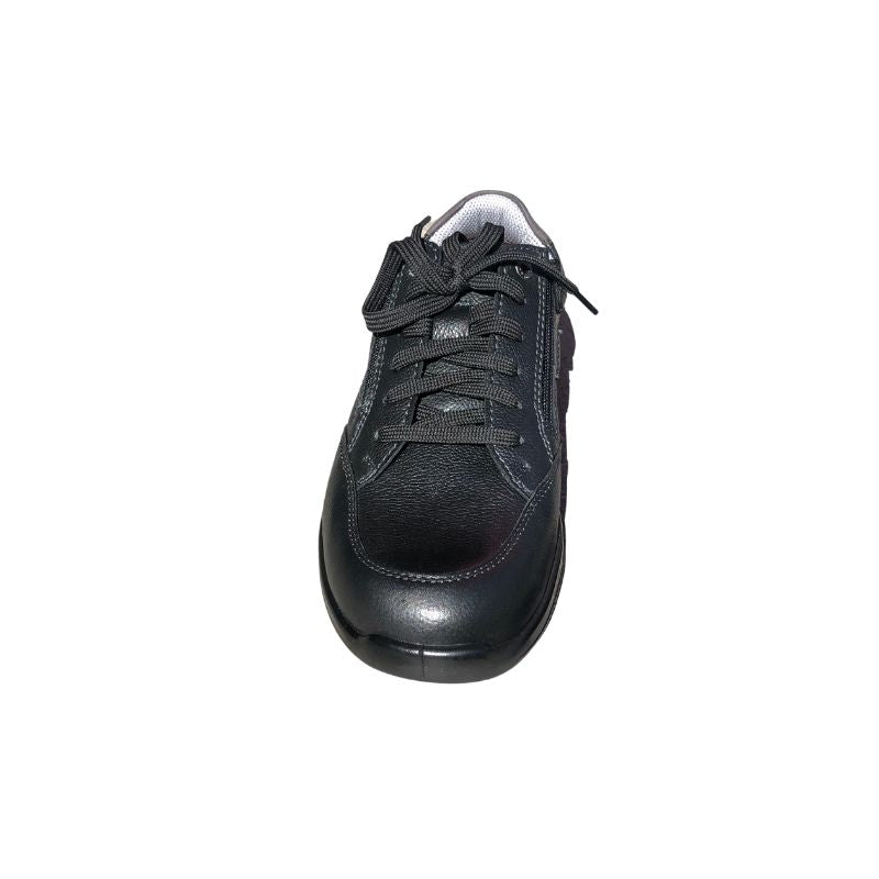 Jomos Black Leather Men's Walking Shoes