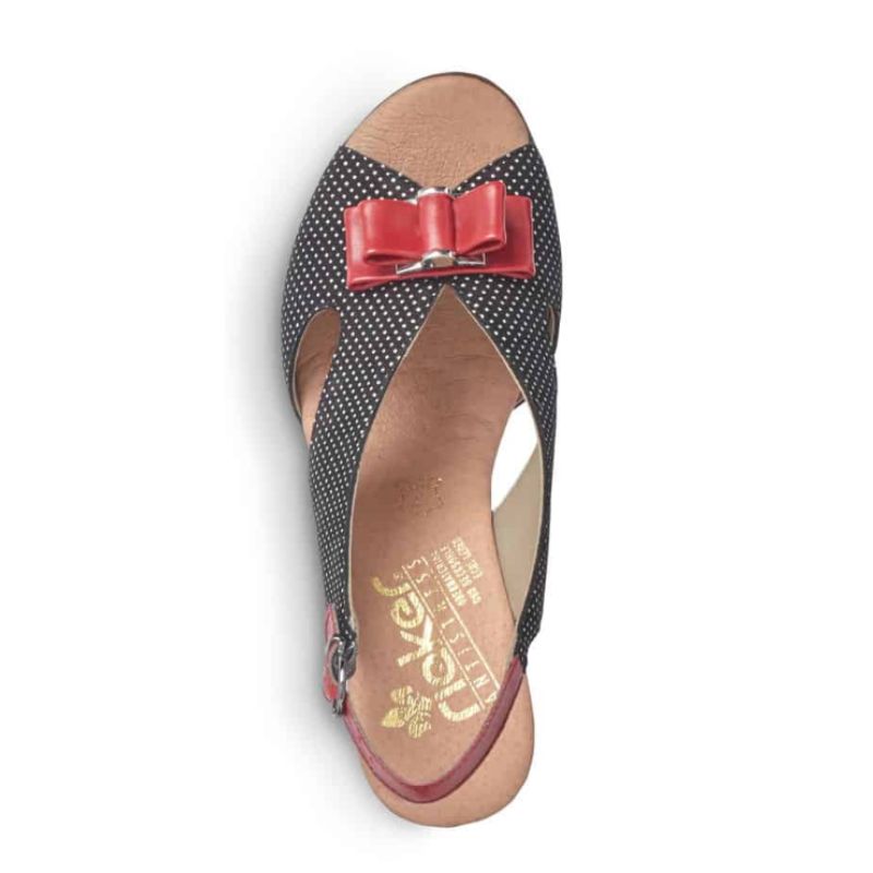 Rieker V1171-00 Women's Wedge Sandals