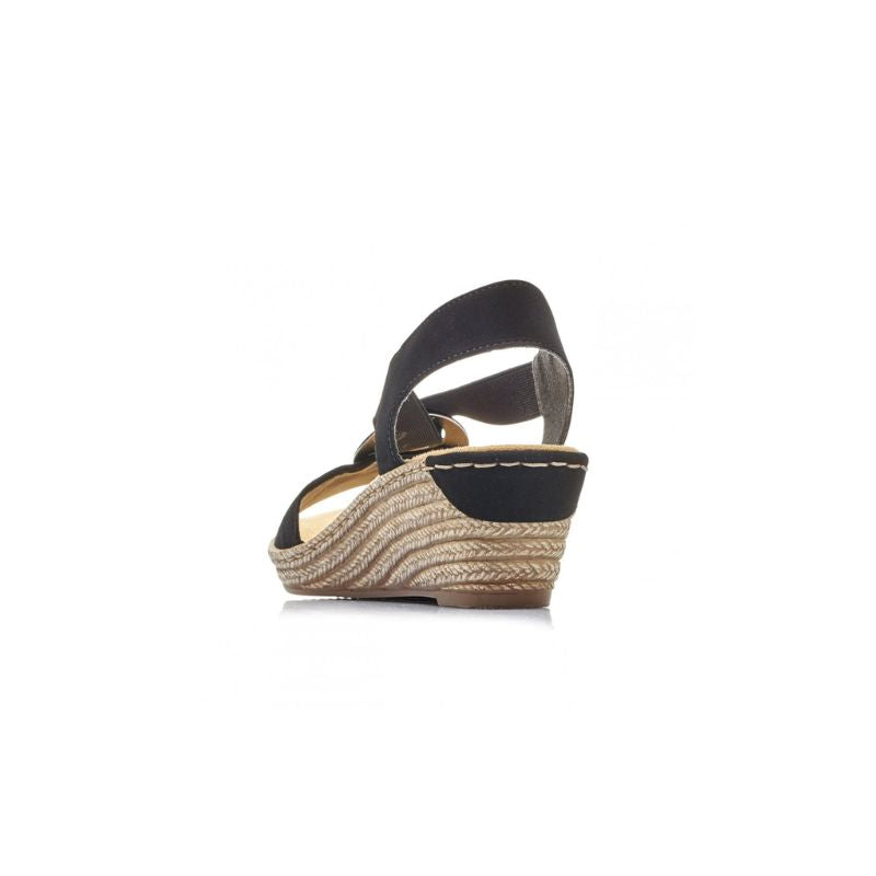 Rieker 624H6-00 Women's Wedge Sandals